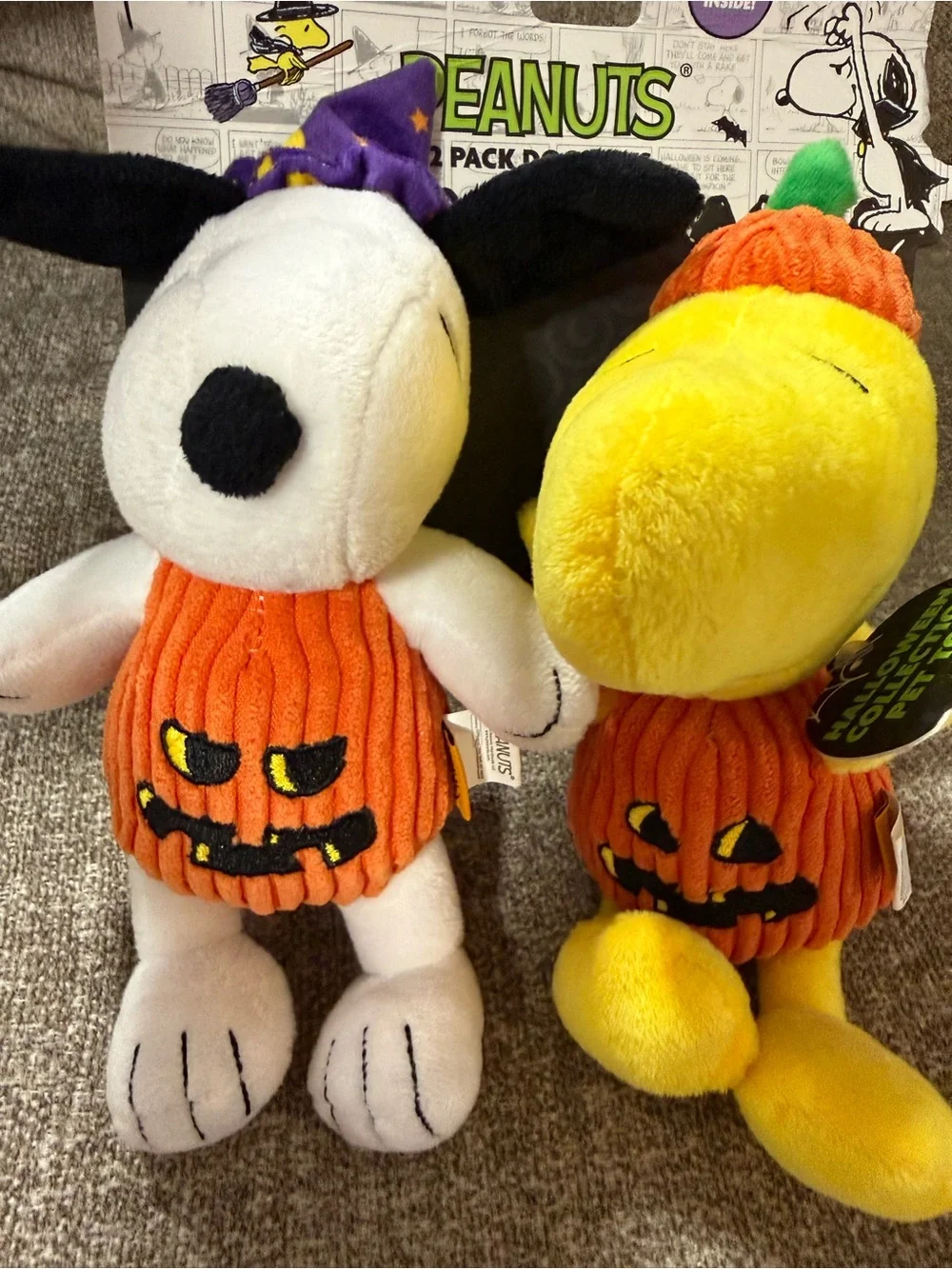 Peanuts Snoopy & Woodstock Halloween Plush Dog Toys